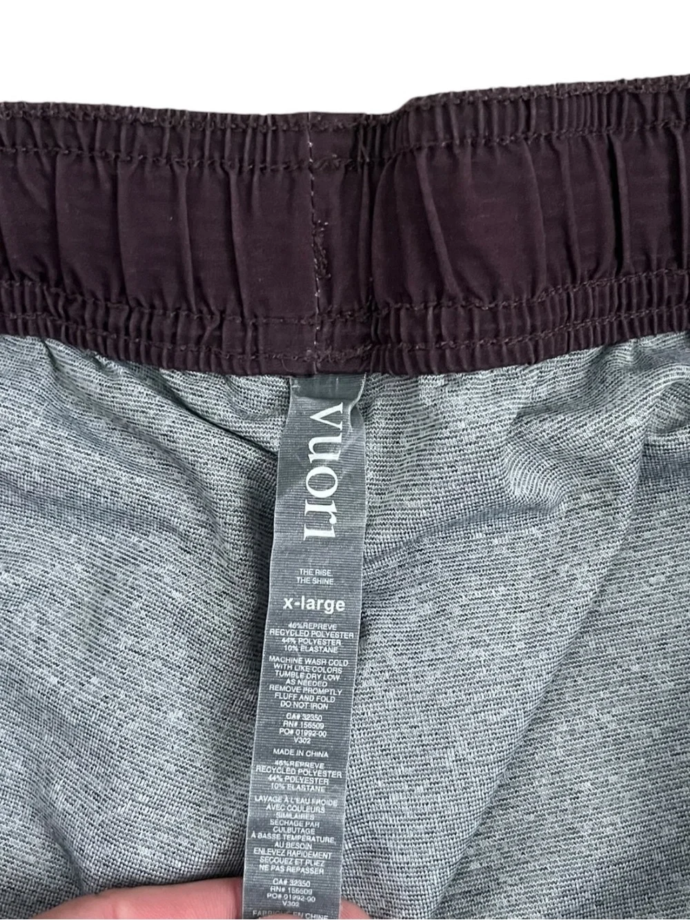 Vuori Kore Short Lined 7” Men’s XL V302 Brown Sangria Workout Active Running